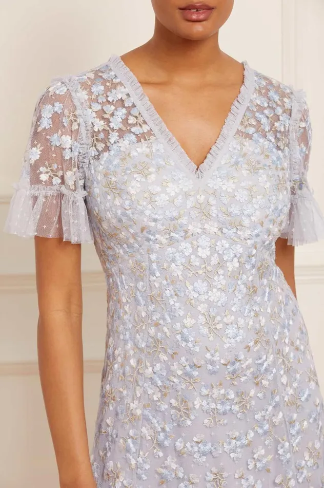 Women Embroidered Dresses Needle and Thread Evening Primrose Ballerina Dress Blue Women Embroidered Dresses Needle and Thread Evening Primrose Ballerina Dress Blue
