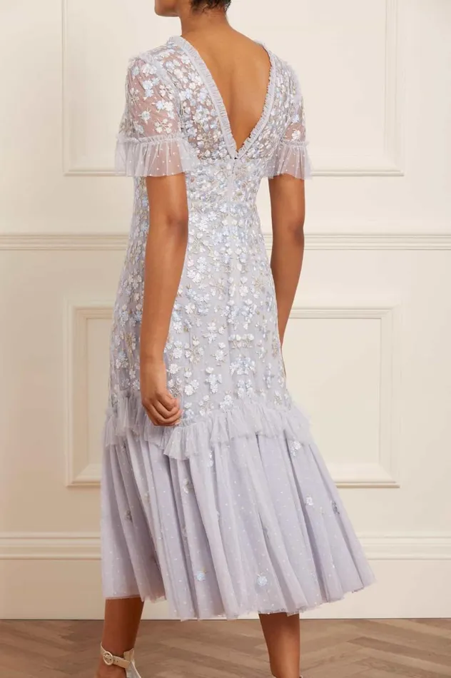 Women Embroidered Dresses Needle and Thread Evening Primrose Ballerina Dress Blue Women Embroidered Dresses Needle and Thread Evening Primrose Ballerina Dress Blue