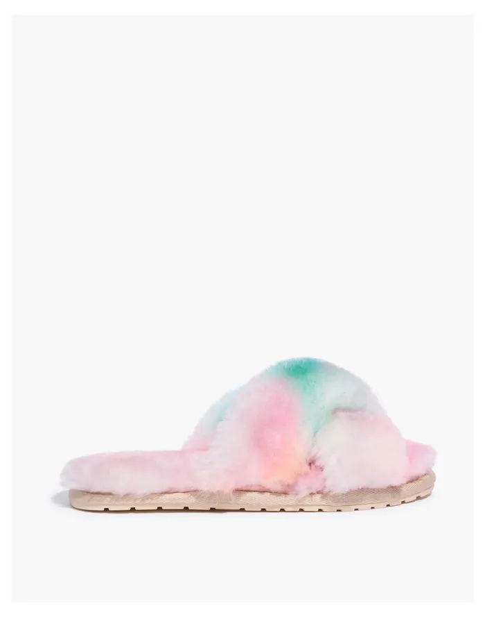 Women EMU Australia Shearling Mayberry Tie Dye Slippers Fairy Floss Madewell Slippers Women EMU Australia Shearling Mayberry Tie Dye Slippers Fairy Floss Madewell Slippers