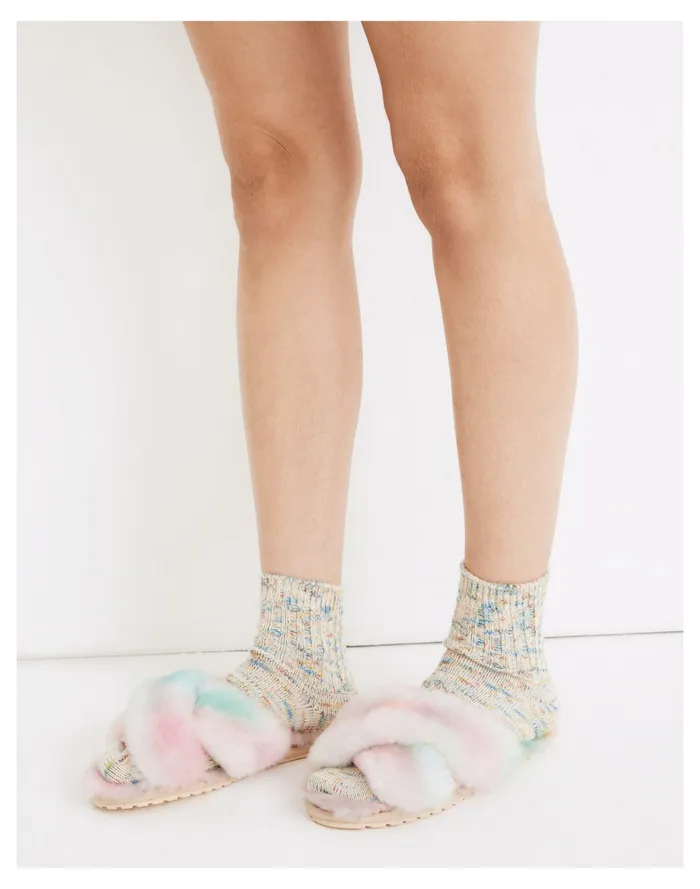Women EMU Australia Shearling Mayberry Tie Dye Slippers Fairy Floss Madewell Slippers Women EMU Australia Shearling Mayberry Tie Dye Slippers Fairy Floss Madewell Slippers