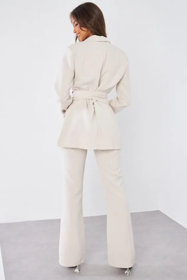Women Ensemble 2 Pices Blazer Pantalon Tailleur Beige Chin Beige Brentiny Paris Sets With Top Bottoms Women Ensemble 2 Pices Blazer Pantalon Tailleur Beige Chin Beige Brentiny Paris Sets With Top Bottoms