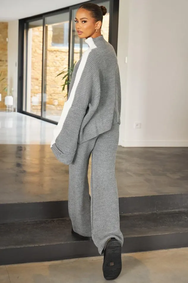 Women Ensemble 2 Pices Pull Pantalon En Maille Gris Blanc Grey Brentiny Paris Sweaters and Sweatshirts Women Ensemble 2 Pices Pull Pantalon En Maille Gris Blanc Grey Brentiny Paris Sweaters and Sweatshirts