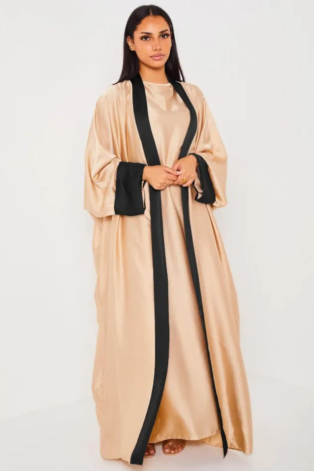 Women Ensemble 2 Pices Robe Kimono Beige Bandes Noir Beige Brentiny Paris Short Dresses Women Ensemble 2 Pices Robe Kimono Beige Bandes Noir Beige Brentiny Paris Short Dresses
