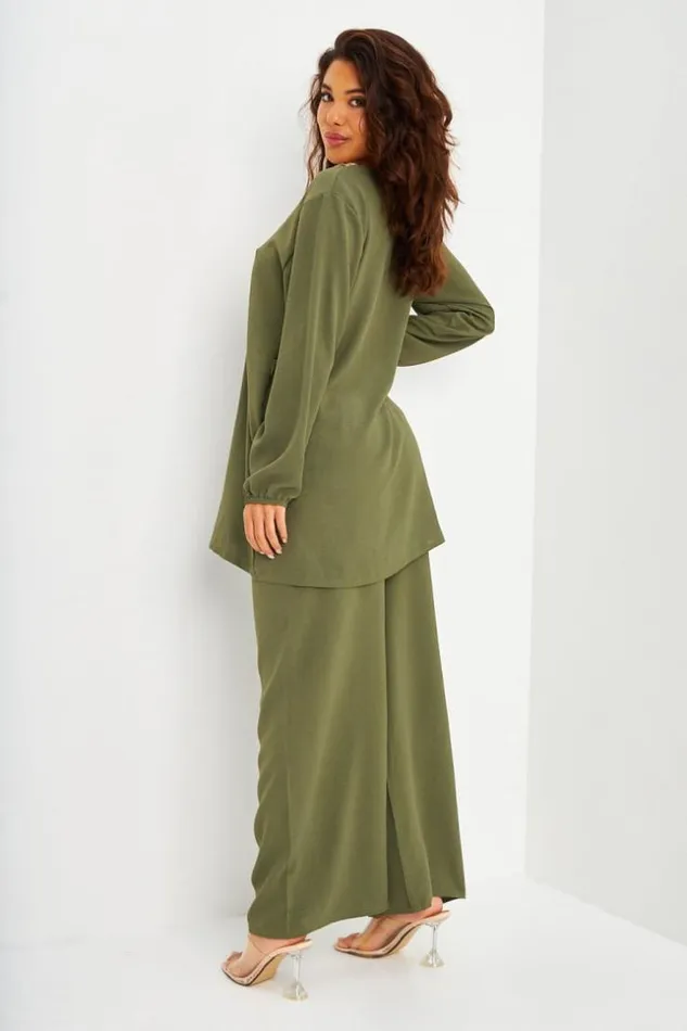 Women Ensemble 2 Pices Tunique Pantalon Kaki Khaki Brentiny Paris Sets With Top Bottoms Women Ensemble 2 Pices Tunique Pantalon Kaki Khaki Brentiny Paris Sets With Top Bottoms