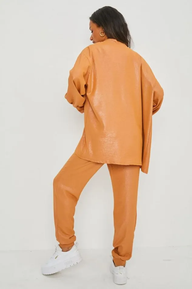 Women Ensemble 3 Pices TShirt Veste Pantalon Camel Camel Brentiny Paris Sets With Top Bottoms Women Ensemble 3 Pices TShirt Veste Pantalon Camel Camel Brentiny Paris Sets With Top Bottoms