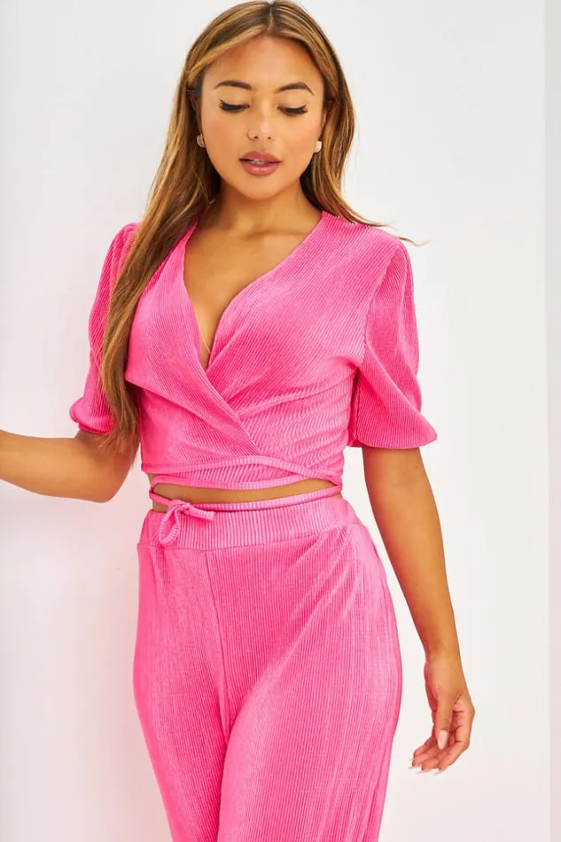Women Ensemble Crop Top Crois Pantalon Plisss Noir Pink Brentiny Paris Crop Tops Women Ensemble Crop Top Crois Pantalon Plisss Noir Pink Brentiny Paris Crop Tops