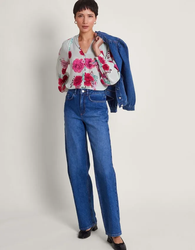 Women Esme Floral Blouse Green Monsoon Tops and Blouses