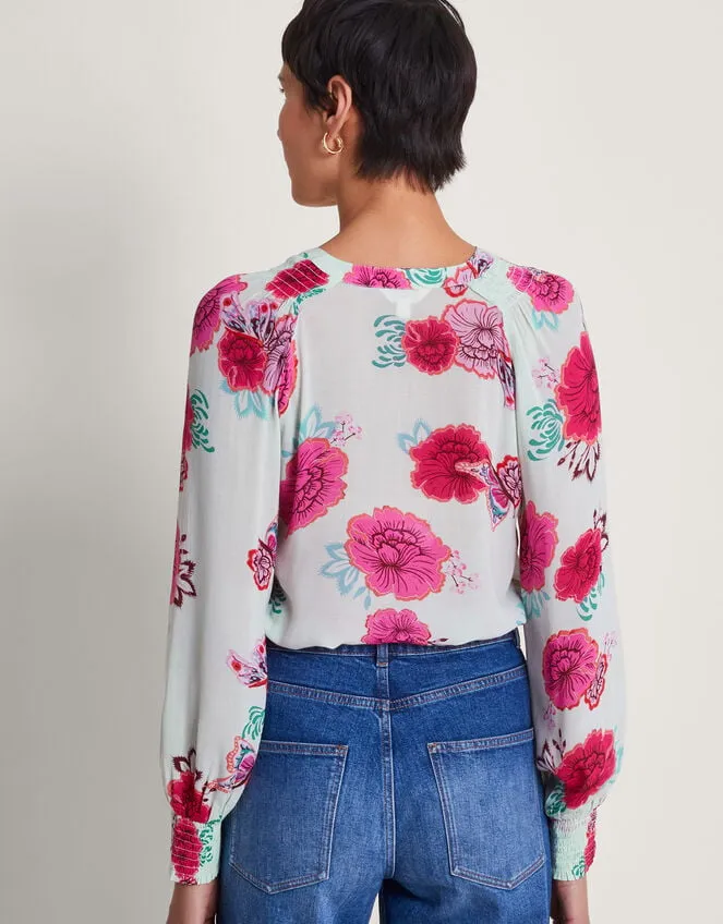 Women Esme Floral Blouse Green Monsoon Tops and Blouses