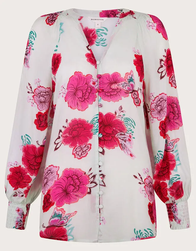 Women Esme Floral Blouse Green Monsoon Tops and Blouses