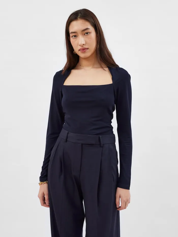 Women Esse Studios 8211 Odessa Square Top In French Navy The UNDONE Tops