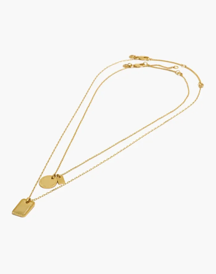 Women Etched Coin Necklace Set Vintage Gold Madewell Necklaces Women Etched Coin Necklace Set Vintage Gold Madewell Necklaces