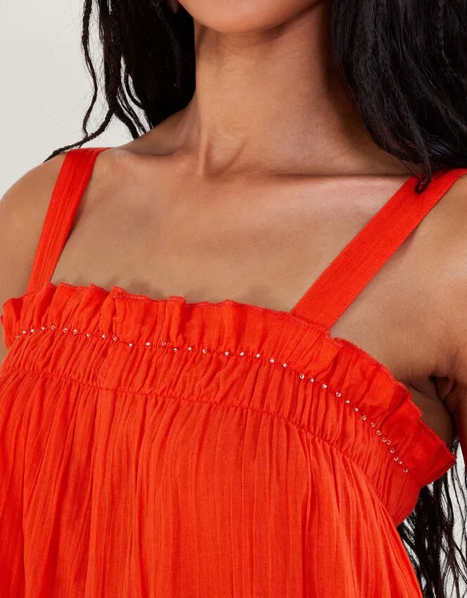 Women Eve Plain Jumpsuit Orange Monsoon Beachwear and Swimwear