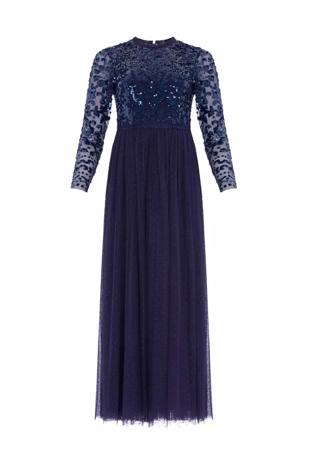 Women Evening Dresses Needle and Thread Tempest Bodice Ankle Gown Blue
