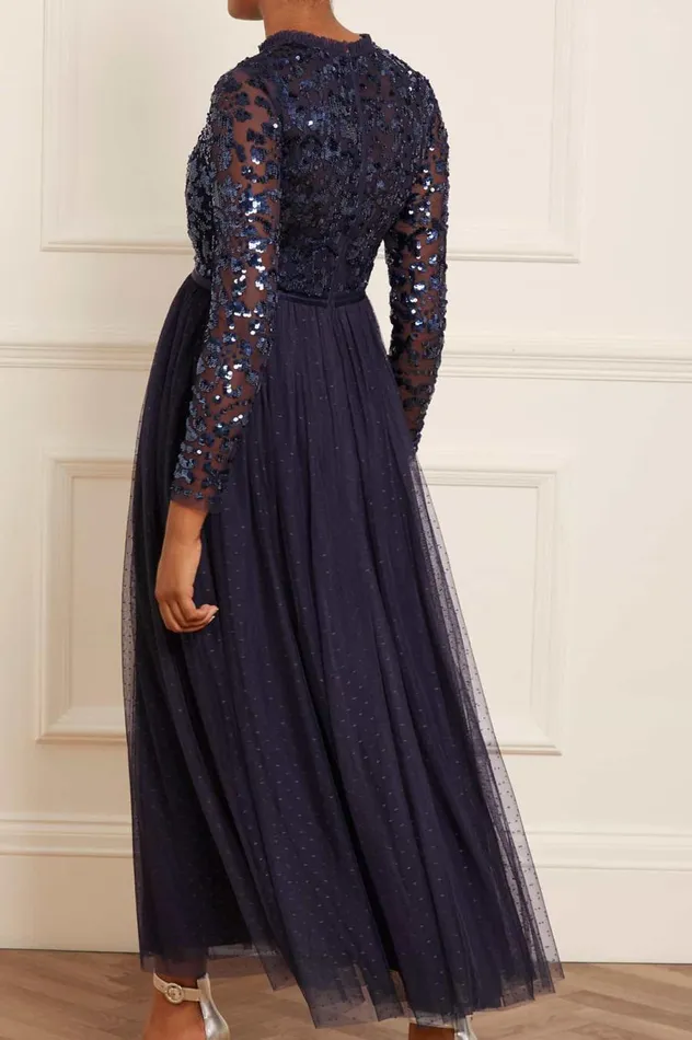 Women Evening Dresses Needle and Thread Tempest Bodice Ankle Gown Blue