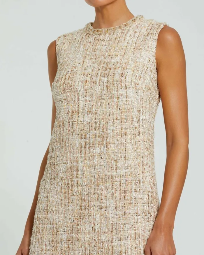 Women Every Day Dresses Mac Duggal Beaded Trim ALine Mini Shift Dress Blush