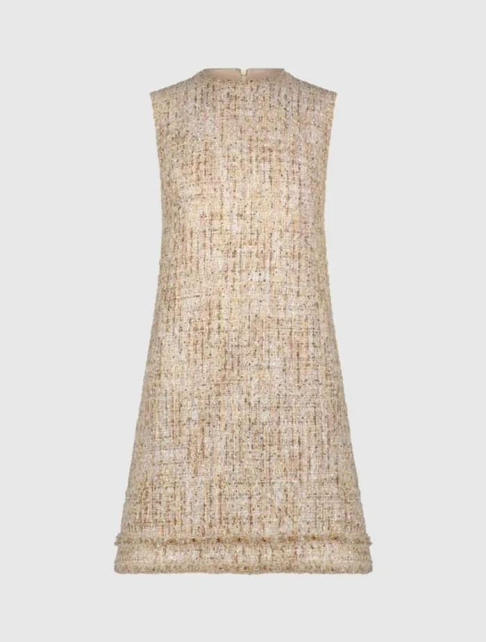 Women Every Day Dresses Mac Duggal Beaded Trim ALine Mini Shift Dress Blush