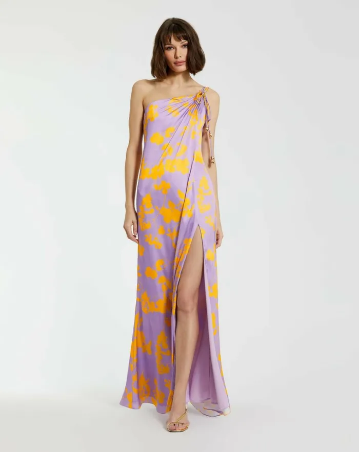 Women Every Day Dresses Mac Duggal Orchid Floral Printed Charmeuse One Shoulder Maxi Dress With Slit 8211 FI Orchid Multi Women Every Day Dresses Mac Duggal Orchid Floral Printed Charmeuse One Shoulder Maxi Dress With Slit 8211 FI Orchid Multi