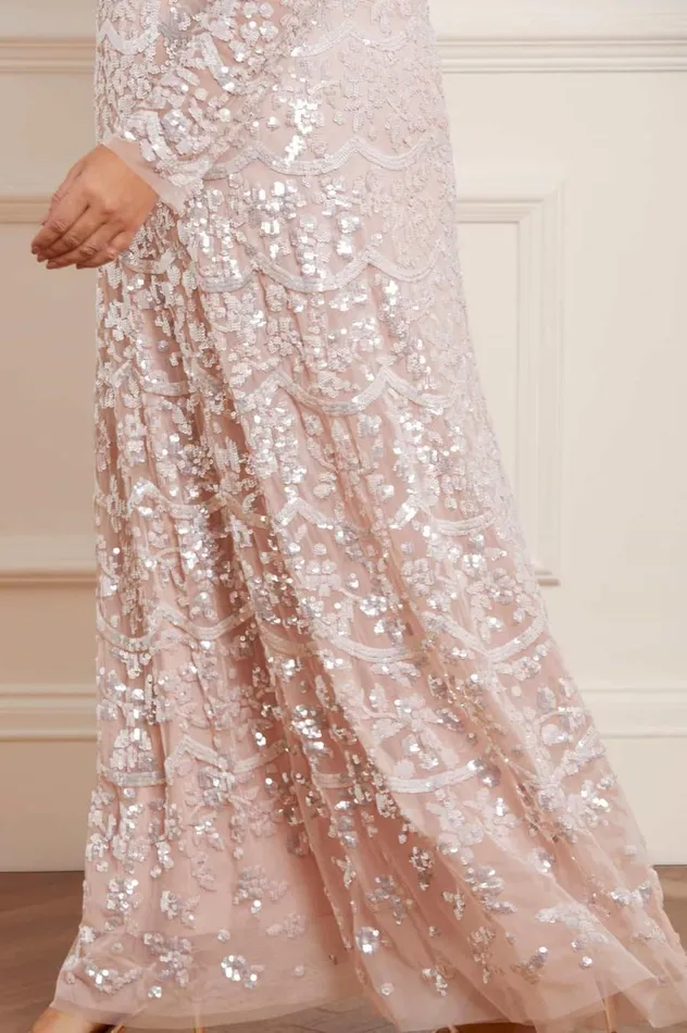 Women Exclusives Needle and Thread Alicia Scallop Gown Pink
