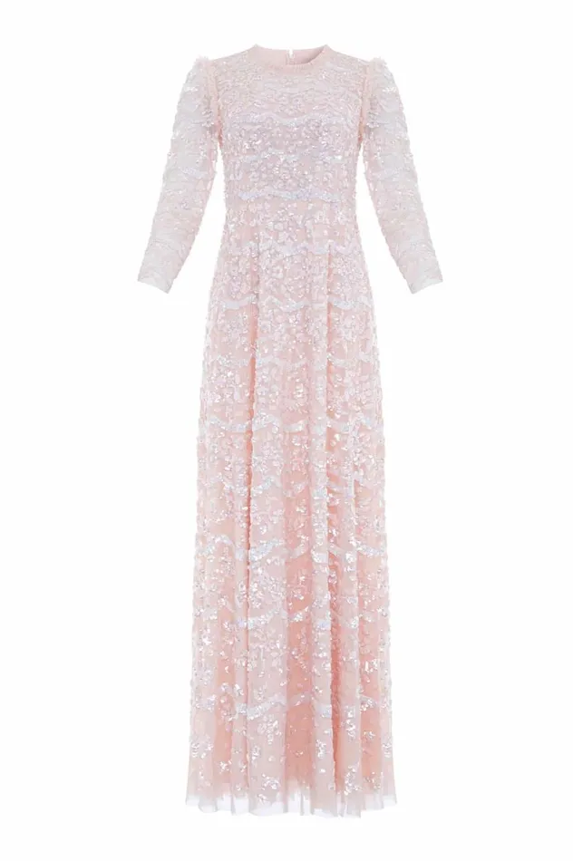 Women Exclusives Needle and Thread Alicia Scallop Gown Pink