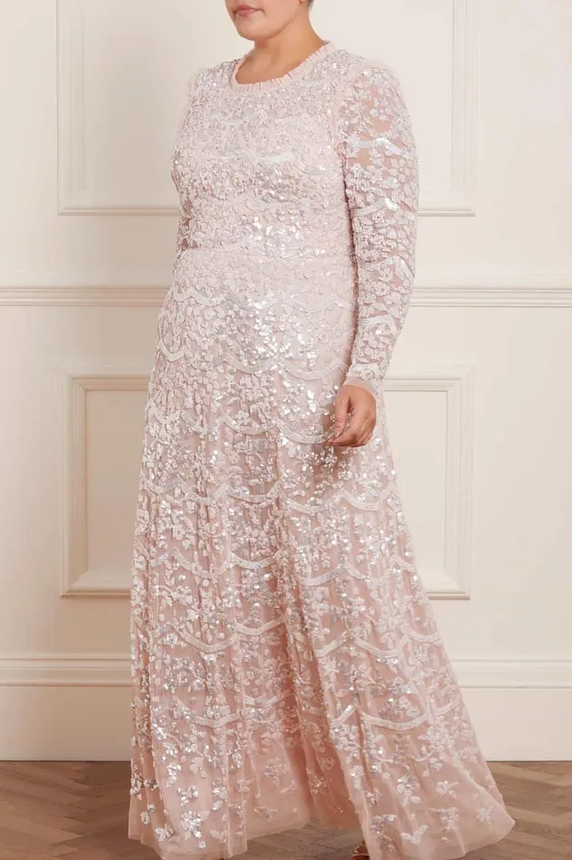 Women Exclusives Needle and Thread Alicia Scallop Gown Pink