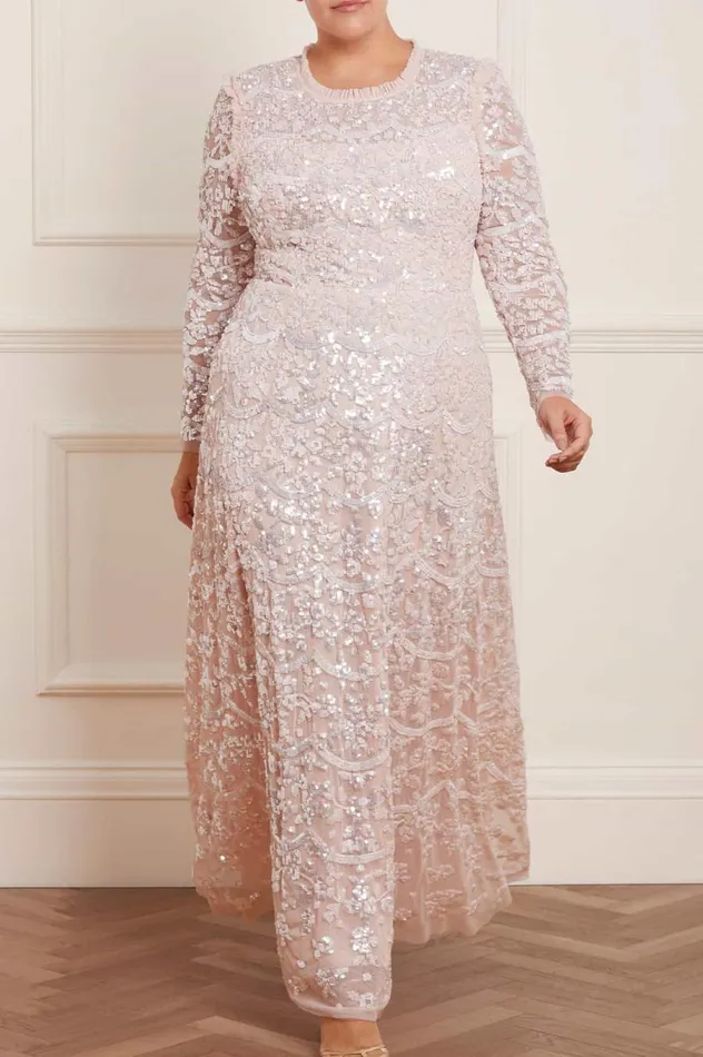 Women Exclusives Needle and Thread Alicia Scallop Gown Pink