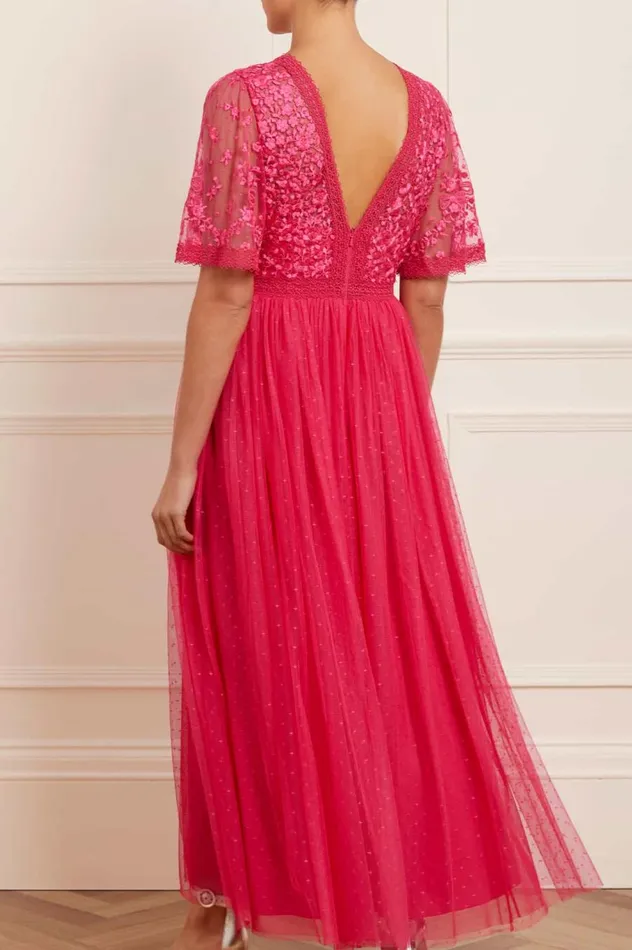 Women Exclusives Needle and Thread Celestia Ribbon Bodice Ankle Gown Pink Women Exclusives Needle and Thread Celestia Ribbon Bodice Ankle Gown Pink