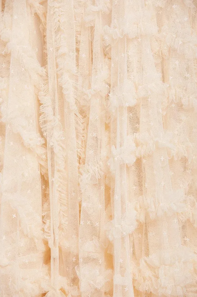Women Exclusives Needle and Thread Florence Ruffle Ankle Skirt Champagne
