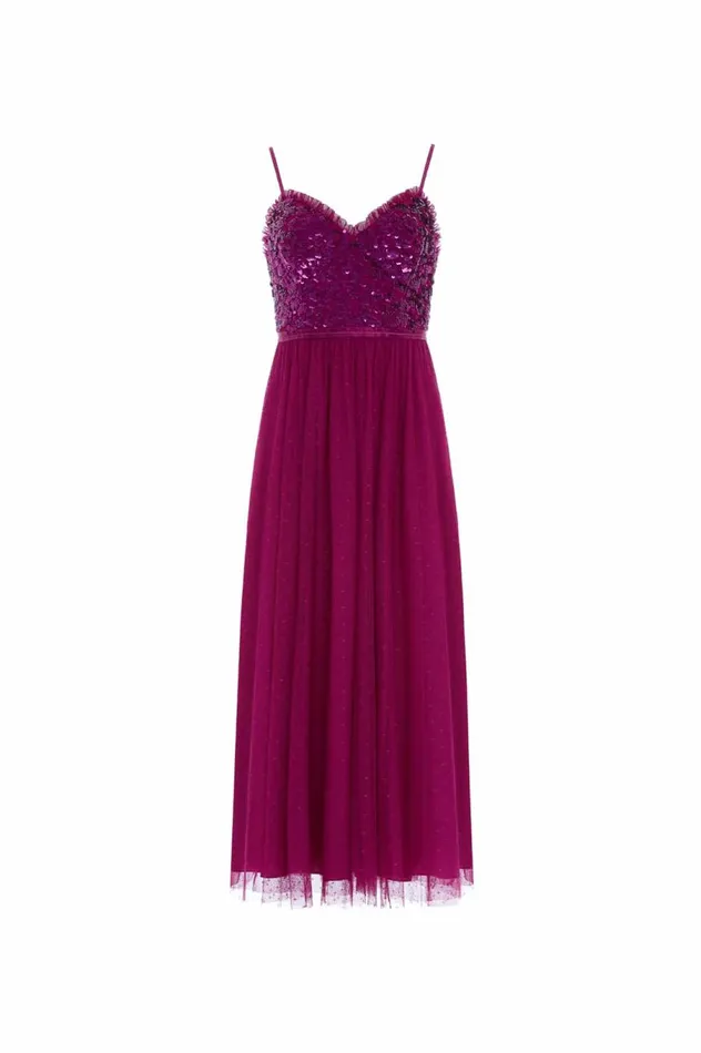 Women Exclusives Needle and Thread Tempest Bodice Cami Ballerina Dress Purple Women Exclusives Needle and Thread Tempest Bodice Cami Ballerina Dress Purple