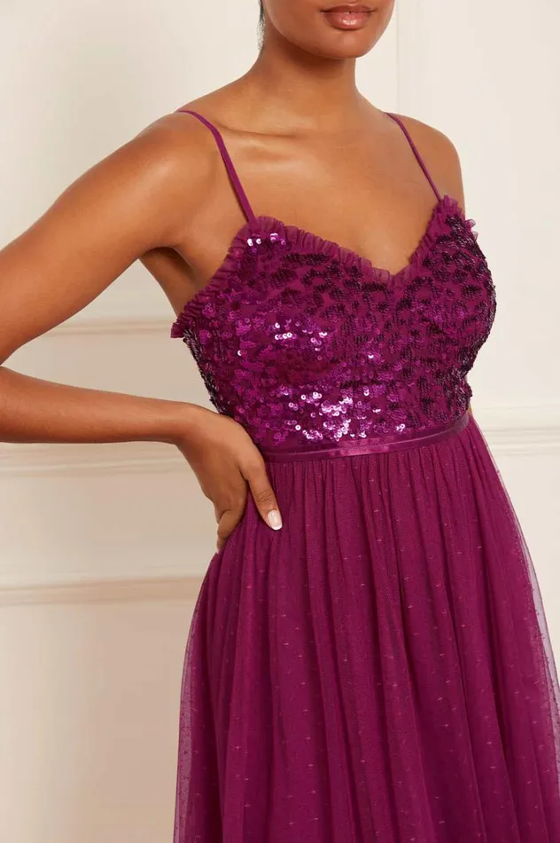 Women Exclusives Needle and Thread Tempest Bodice Cami Ballerina Dress Purple Women Exclusives Needle and Thread Tempest Bodice Cami Ballerina Dress Purple