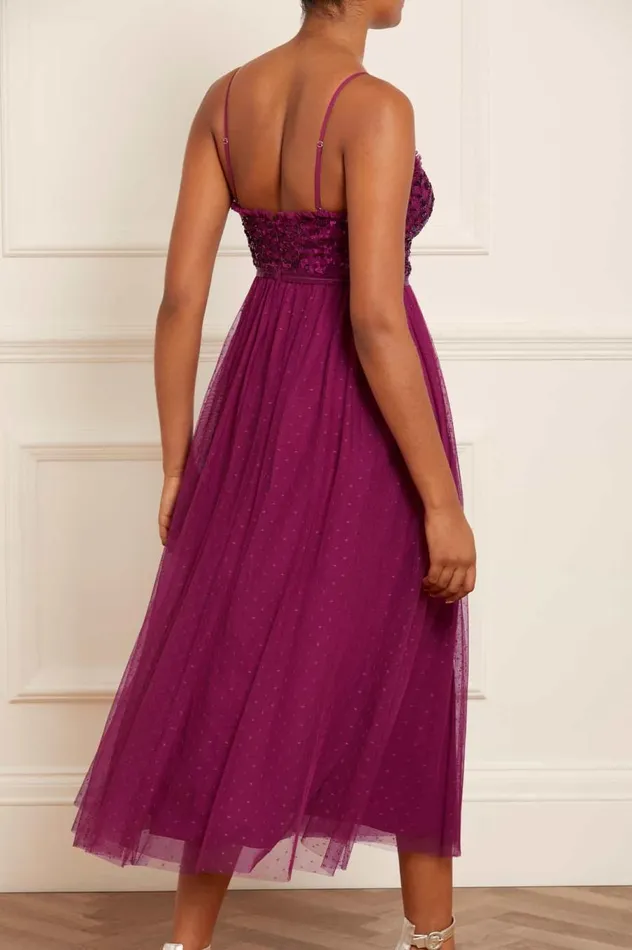 Women Exclusives Needle and Thread Tempest Bodice Cami Ballerina Dress Purple Women Exclusives Needle and Thread Tempest Bodice Cami Ballerina Dress Purple