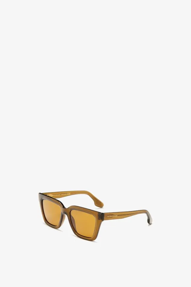 Women Eyewear Victoria Beckham Crystal Frame Sunglasses In Khaki