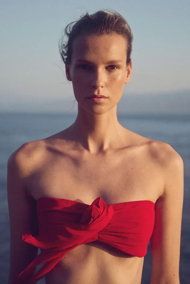 Women Fashion Tops Bardot Akasha Flower Top In Deep Red Deep Red Women Fashion Tops Bardot Akasha Flower Top In Deep Red Deep Red