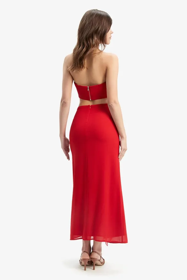 Women Fashion Tops Bardot Akasha Flower Top In Deep Red Deep Red Women Fashion Tops Bardot Akasha Flower Top In Deep Red Deep Red