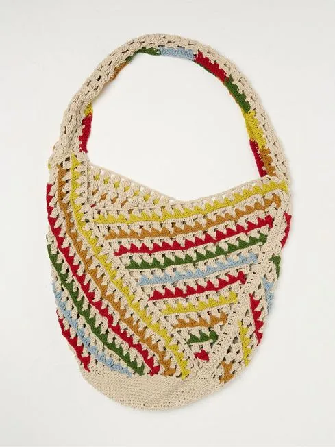 Women Fatface Bags and Wallets Athena Green Crochet Bag