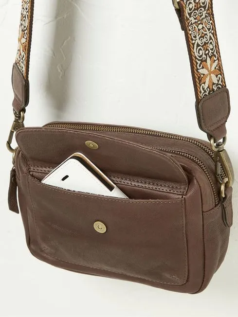 Women Fatface Bags and Wallets Brown The Oslo Camera Crossbody Bag