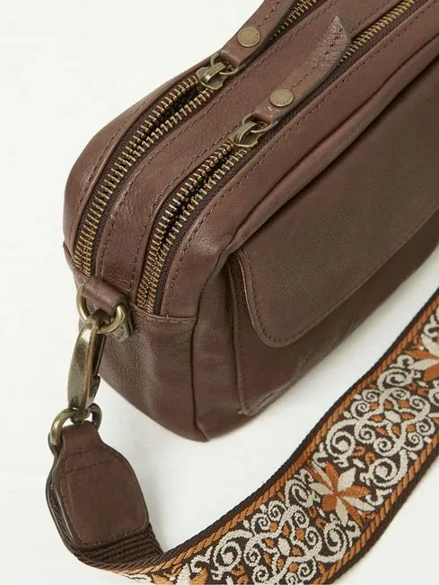 Women Fatface Bags and Wallets Brown The Oslo Camera Crossbody Bag