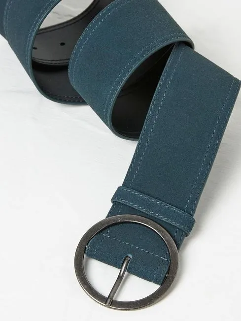 Women Fatface Belts Blue Soft Wide Waist Belt Women Fatface Belts Blue Soft Wide Waist Belt