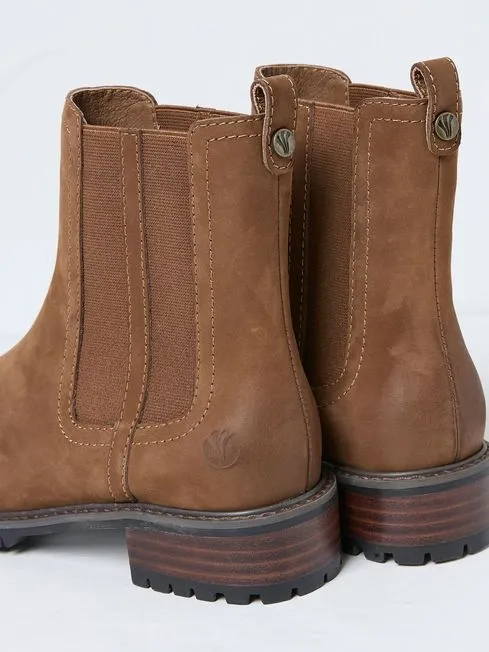 Women Fatface Boots Everly Brown Chelsea Boots