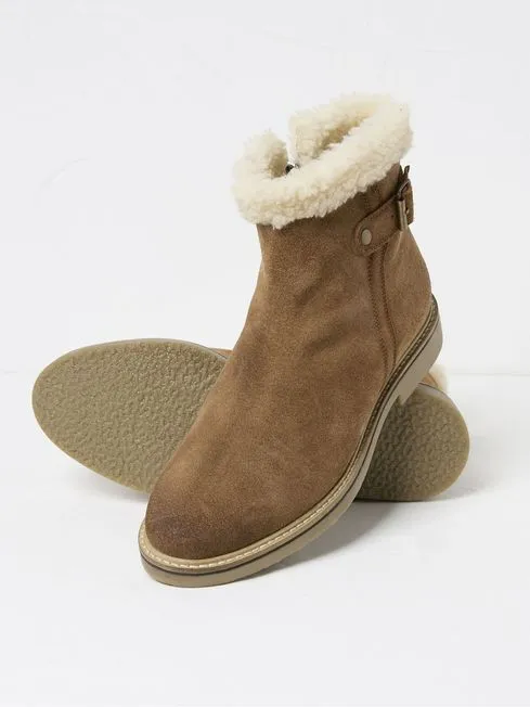 Women Fatface Boots Maggie Brown Suede Boots