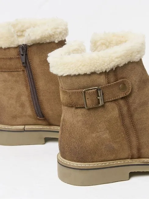 Women Fatface Boots Maggie Brown Suede Boots