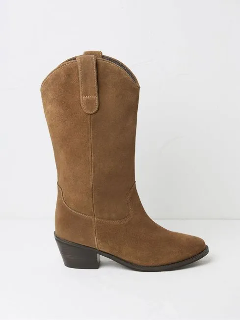 Women Fatface Boots Sierra Brown Western Boots