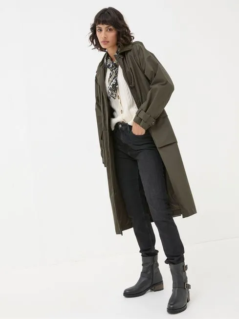 Women Fatface Coats and Jackets Audrey Green Trench Coat