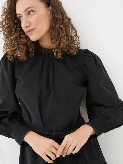 Women Fatface Dresses Black Adley Cord 100 Cotton Dress Women Fatface Dresses Black Adley Cord 100 Cotton Dress