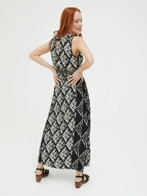 Women Fatface Dresses Harrie Black Geo Cut Out Midi Beach Dress Women Fatface Dresses Harrie Black Geo Cut Out Midi Beach Dress
