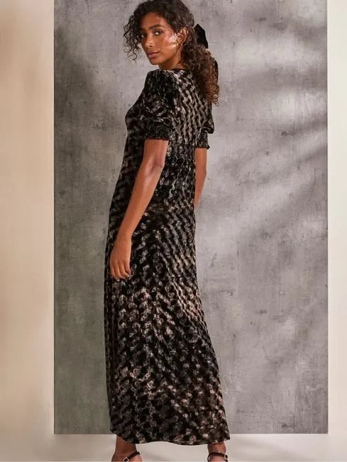 Women Fatface Dresses With Pockets Mia Black Hammered Velvet Midi Dress Women Fatface Dresses With Pockets Mia Black Hammered Velvet Midi Dress