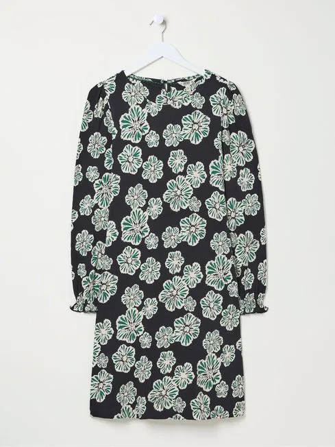 Women Fatface Floral Dresses Black Floral Jersey Dress Women Fatface Floral Dresses Black Floral Jersey Dress