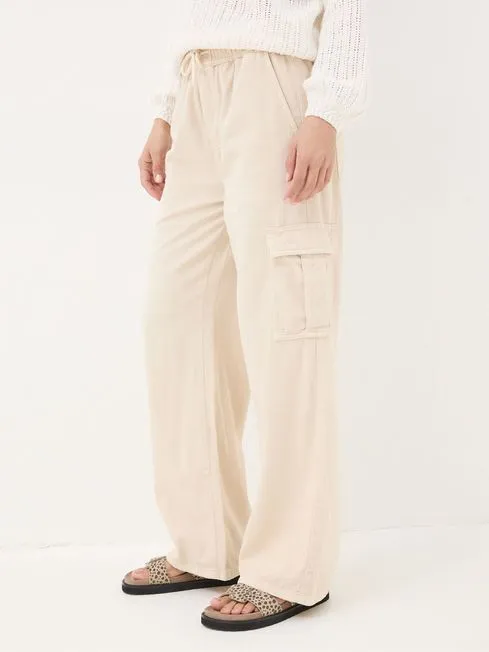 Women Fatface Jeans Carter Natural Cargo Wide Leg Jeans