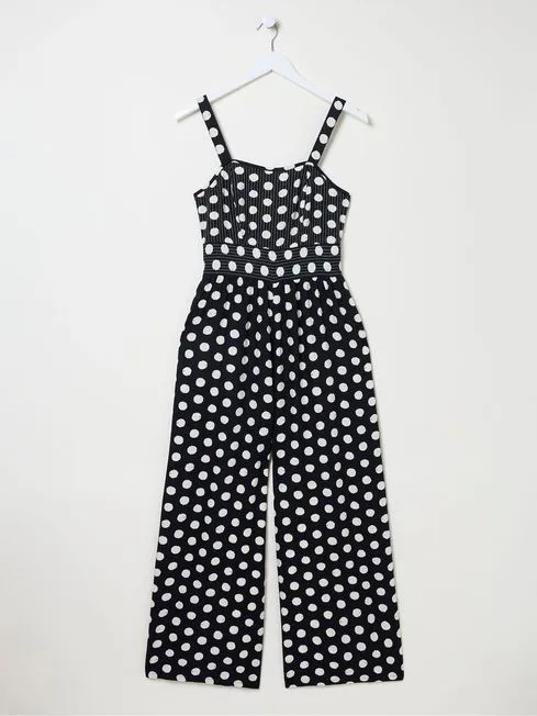 Women Fatface Jumpsuits and Playsuits Blue Ruby Polka Dot Jumpsuit