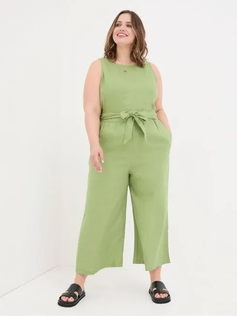 Women Fatface Jumpsuits and Playsuits Liz Green Linen Jumpsuit