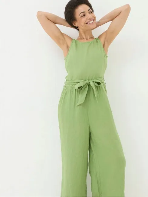 Women Fatface Jumpsuits and Playsuits Liz Green Linen Jumpsuit